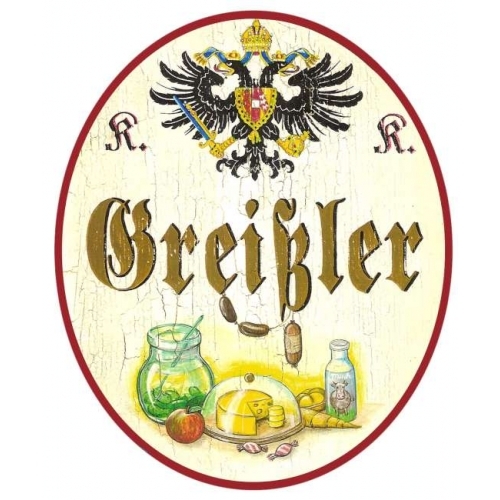 Greißler nostalgieschild - greißler,