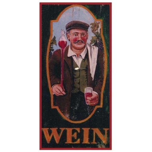 Wein nostalgieschild - wein,