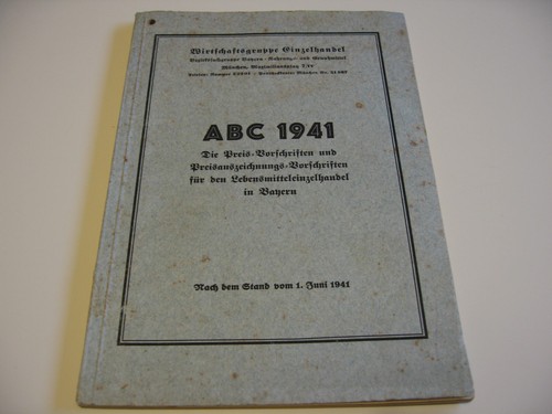Abc 1941 preis vorschriften - abc,