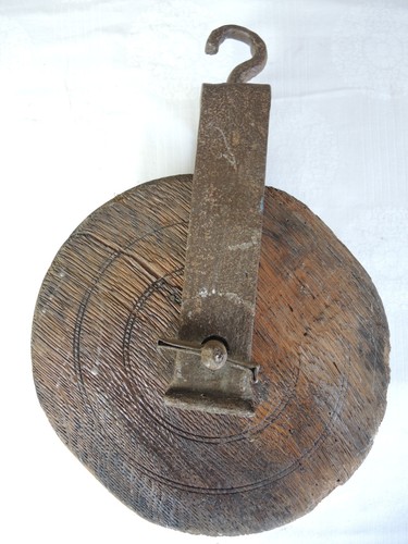 Alte seilrolle eichenholz - alte,