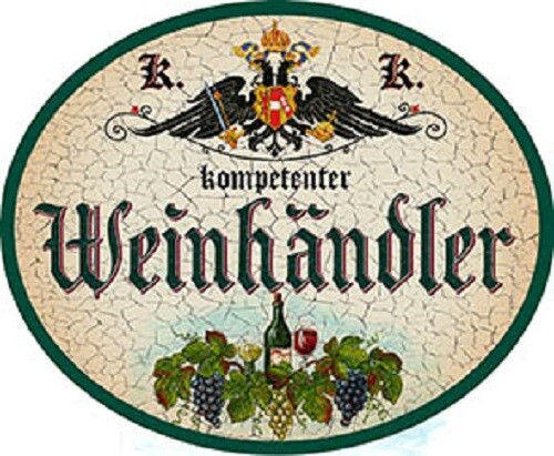 Weinhändler nostalgieschild - weinhändler,