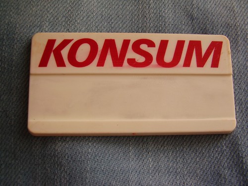 Konsum original namensschild - konsum,