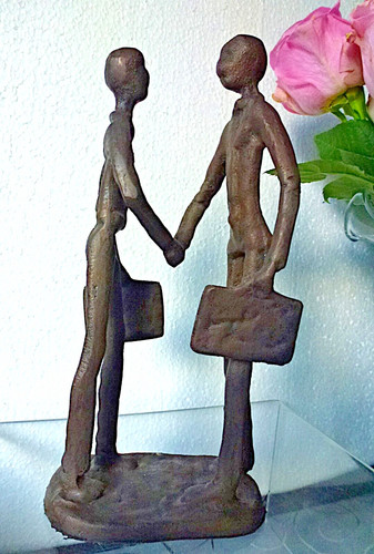 Bronce handschlag bei - handschlag,