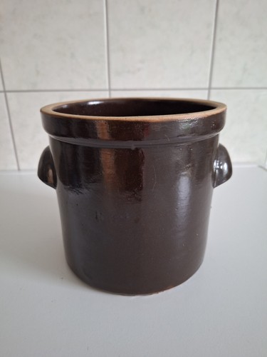 Steinguttopf mit voll henkel - steinguttopf, 2