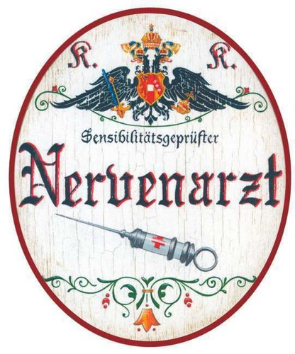 Nervenarzt nostalgieschild - nervenarzt,